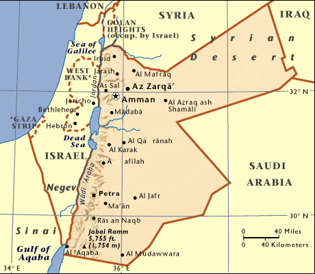 Jordan Map Of