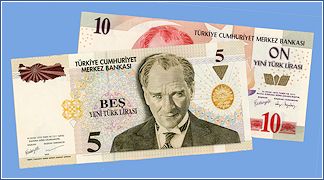5 and 10 Lira Banknotess